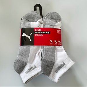 Puma men’s low cut socks 6 pack size 6-12 white